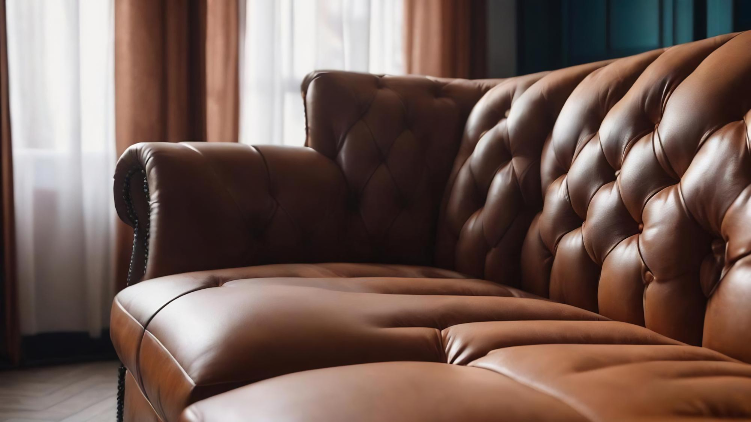 Contemporary leather sofa